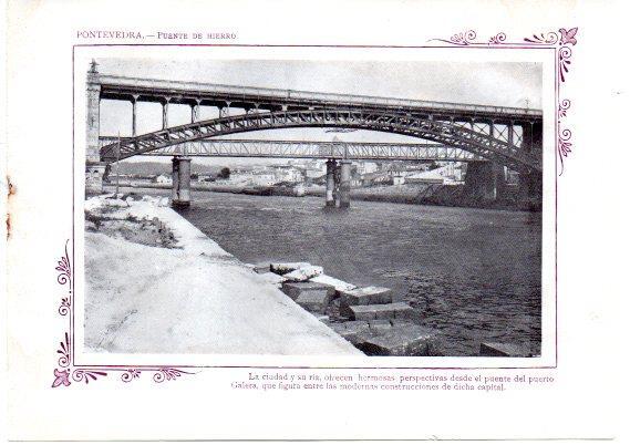 LAMINA V31709: Pontevedra. Puente de Hierro