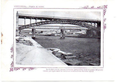 LAMINA V31709: Pontevedra. Puente de Hierro