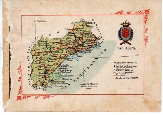 LAMINA V31755: Mapa de la Provincia de Tarragona