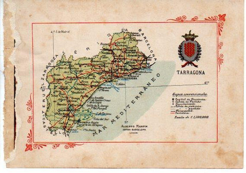 LAMINA V31755: Mapa de la Provincia de Tarragona