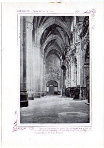 LAMINA V31751: Zaragoza. Interior de La Seo