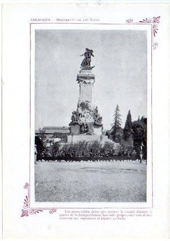 LAMINA V31749: Zaragoza. Monumento de los Sitios