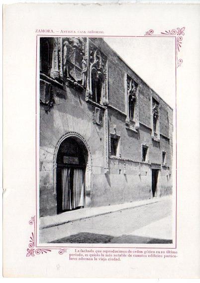 LAMINA V31735: Zamora. Antigua casa señorial