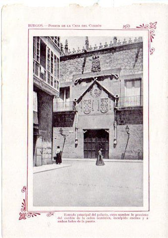 LAMINA V31646: Burgos. Puerta de la Casa del Cordon