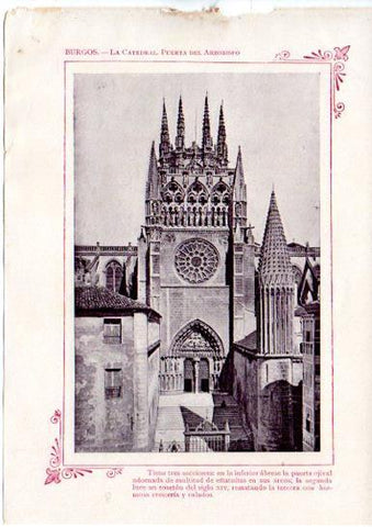 LAMINA V31645: Burgos. La Catedral puerta del Arzobispo