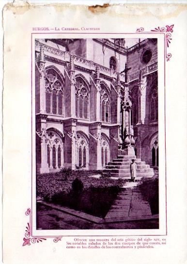 LAMINA V31643: Burgos. Claustros de la Catedral