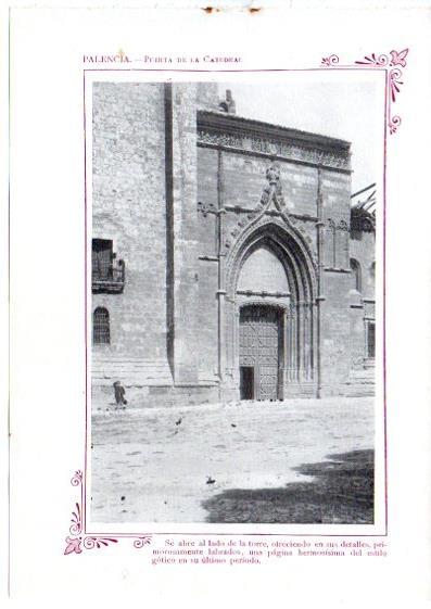 LAMINA V31662: Palencia. Puerta de la Catedral