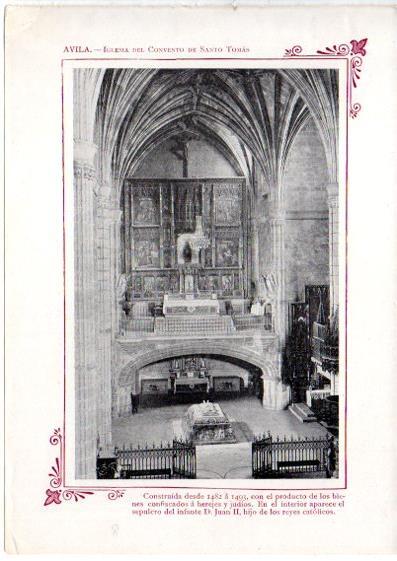 LAMINA V31680: Avila. Iglesia del Convento de Santo Tomas