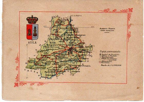 LAMINA V31666: Mapa de la Provincia de Avila