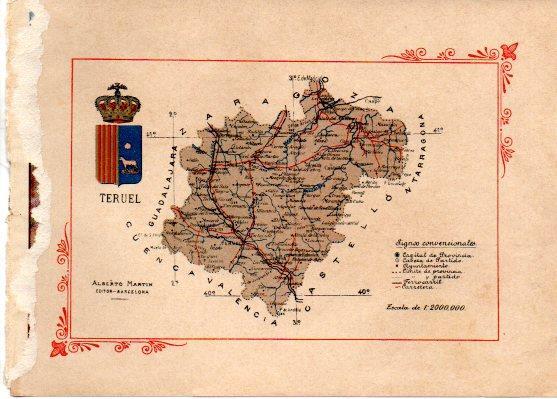 LAMINA V31846: Mapa de la Provincia de Teruel