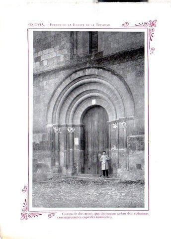 LAMINA V31842: Segovia. Puerta de la Iglesia de la Trinidad