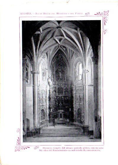 LAMINA V31841: Segovia. Altar Mayor del Monasterio del Parral