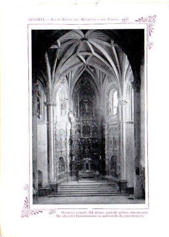 LAMINA V31841: Segovia. Altar Mayor del Monasterio del Parral