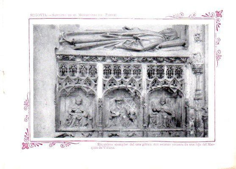 LAMINA V31834: Segovia. Sepulcro en el Monasterio del Parral