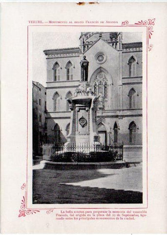LAMINA V31857: Teruel. Monumento al Beato Frances de Aranda