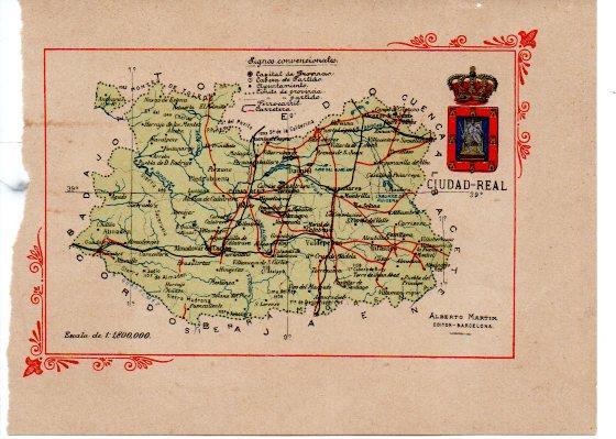 LAMINA V31882: Mapa de la Provincia de Ciudad Real