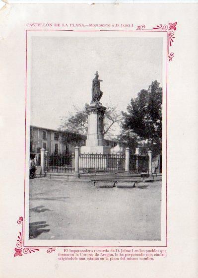 LAMINA V31879: Castellon de la Plana. Monumento a D. Jaime I