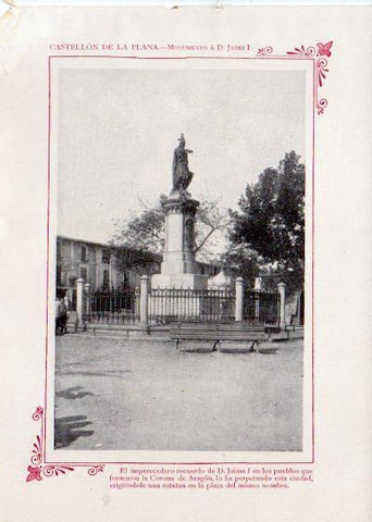 LAMINA V31879: Castellon de la Plana. Monumento a D. Jaime I