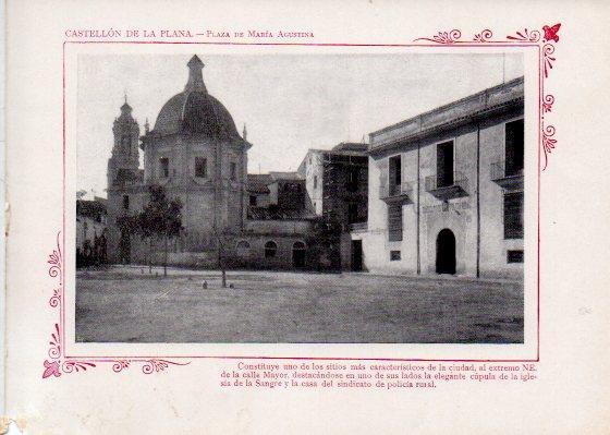 LAMINA V31877: Castellon de la Plana. Plaza de Maria Agustina