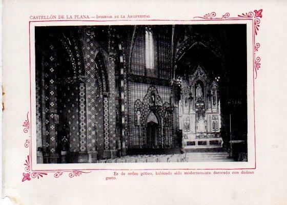 LAMINA V31874: Castellon de la Plana. Interior de la Arciprestal