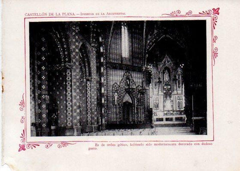 LAMINA V31874: Castellon de la Plana. Interior de la Arciprestal