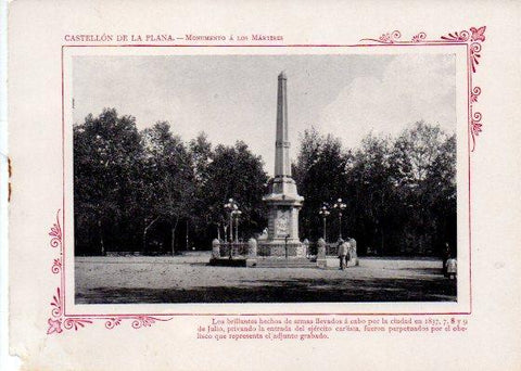 LAMINA V31872: Castellon de la Plana. Monumento a los Martires