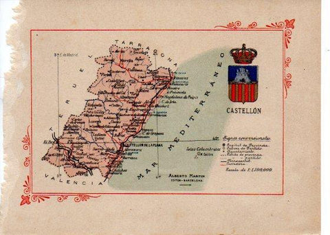 LAMINA V31864: Plano de la Provincia de Castellon