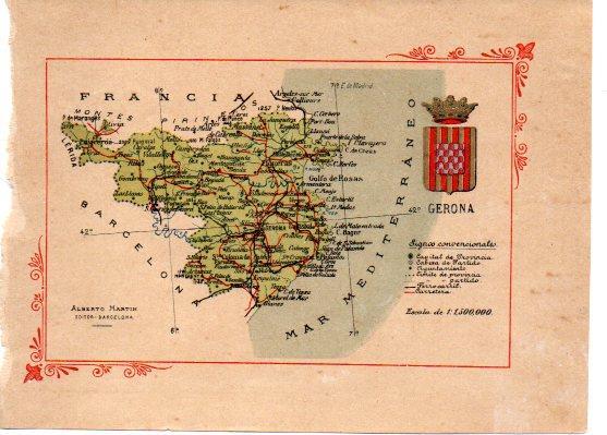 LAMINA V31789: Mapa de la Provincia de Gerona