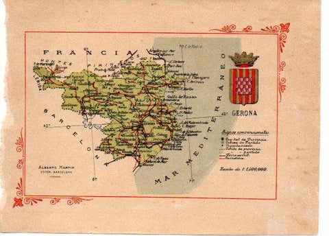 LAMINA V31789: Mapa de la Provincia de Gerona