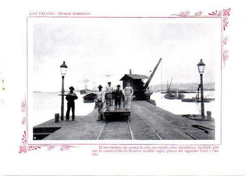 LAMINA V31782: Las Palmas. Muelle rompeolas