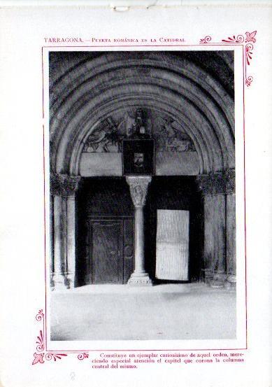 LAMINA V31768: Tarragona. Puerta romanica de La Catedral