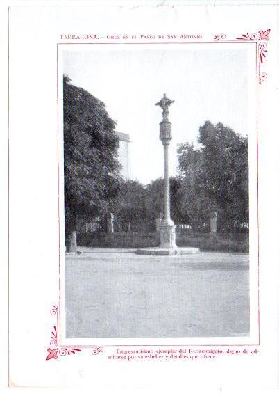 LAMINA V31763: Tarragona. Cruz en el Paseo de San Antonio