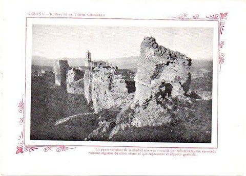 LAMINA V31791: Gerona. Ruinas de la Torre Gironella