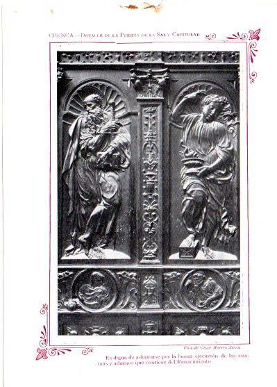 LAMINA V31821: Cuenca. Detalle de la Puerta de la Sala Capitular