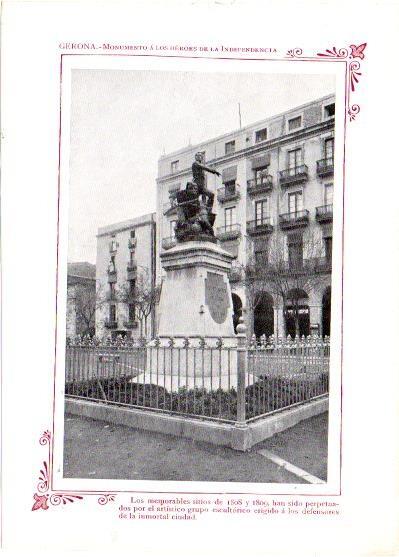 LAMINA V31801: Gerona. Monumentos a los heroes de la Independencia