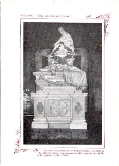 LAMINA V31799: Gerona. Tumba del General Alvarez