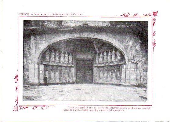 LAMINA V31795: Gerona. Puerta de los Apostoles en La Catedral