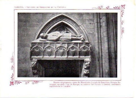 LAMINA V31794: Gerona. Sepulcro de Berenguer en La Catedral