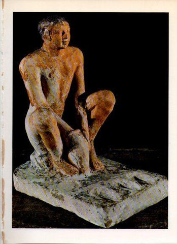 LAMINA V32255: Estatuilla de un sirviente con vasija, Museo de El Cairo