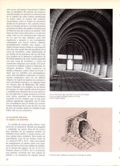LAMINA V32265: Arcos interiores de cabañas arabes de Iraq
