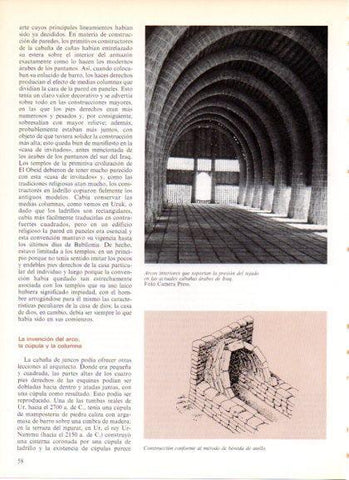 LAMINA V32265: Arcos interiores de cabañas arabes de Iraq