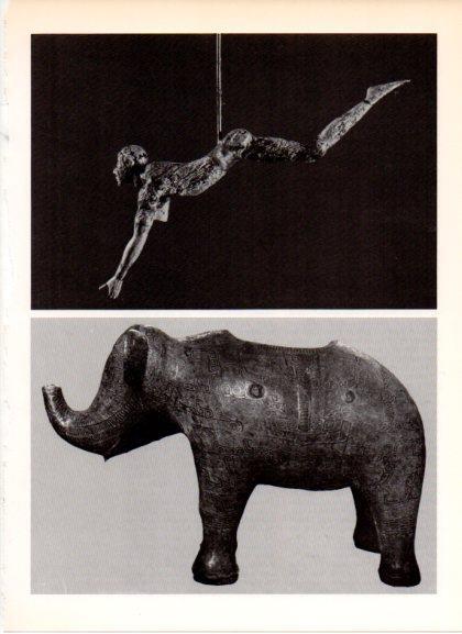 LAMINA V32324: Acrobata cretense del palacio de Cnosos y Elefante de la cultura Chang