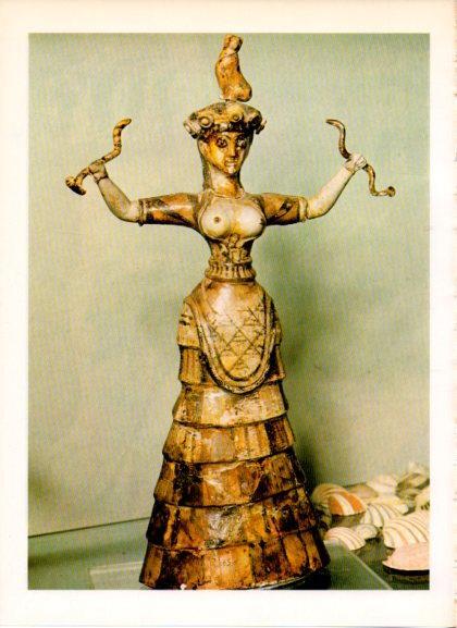 LAMINA V32307: Diosa de las serpientes en trasera bajorrelieve del santuario de Yazilikaya