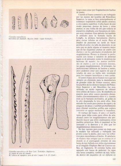 LAMINA V32180: Utensilios mesoliticos de Star Carr, Inglaterra