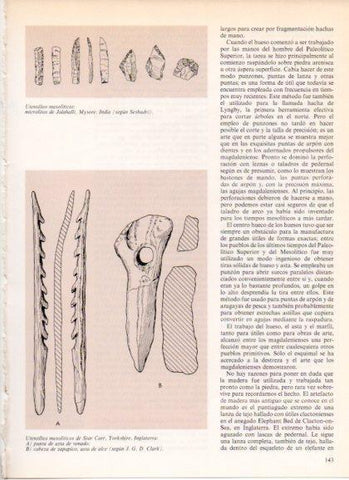 LAMINA V32180: Utensilios mesoliticos de Star Carr, Inglaterra