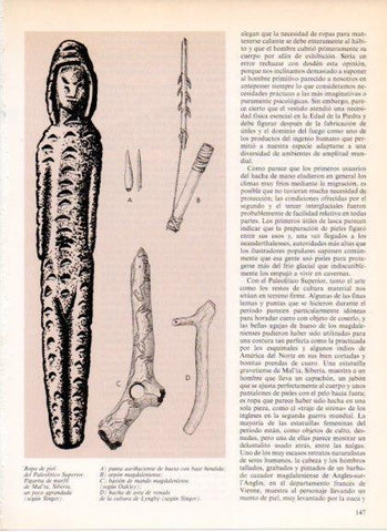 LAMINA V32183: Ropa de piel del Paleolitico Superior