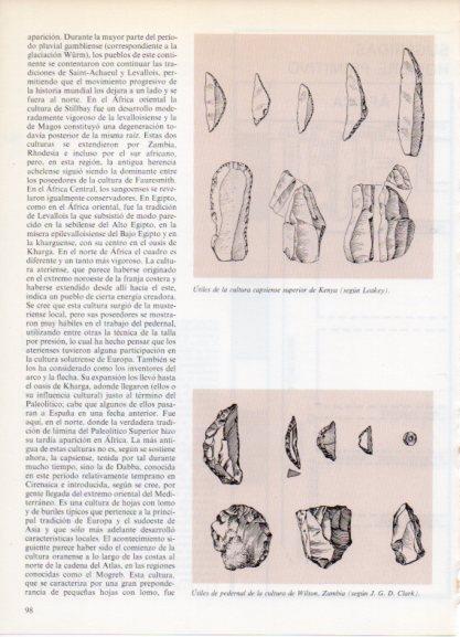 LAMINA V32167: Utiles de las culturas capsiense superior de Kenya