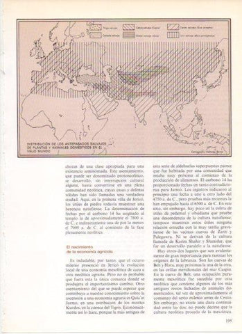 LAMINA V32197: Mapa distribucion antepasados salvajes de plantas y animales domesticos en el viejo mundo