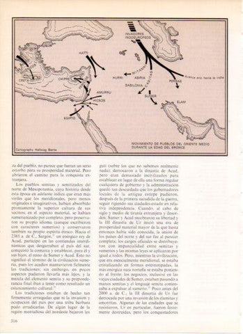 LAMINA V32230: Mapa del movimiento de pueblos de Oriente Medio durante Edad del Bronce