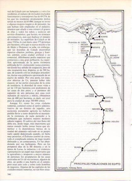 LAMINA V32241: Mapa principales poblaciones de Egipto